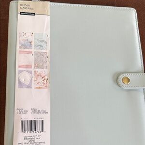Recollections Mint Faux Leather 6-Ring Planner Binder with Snap